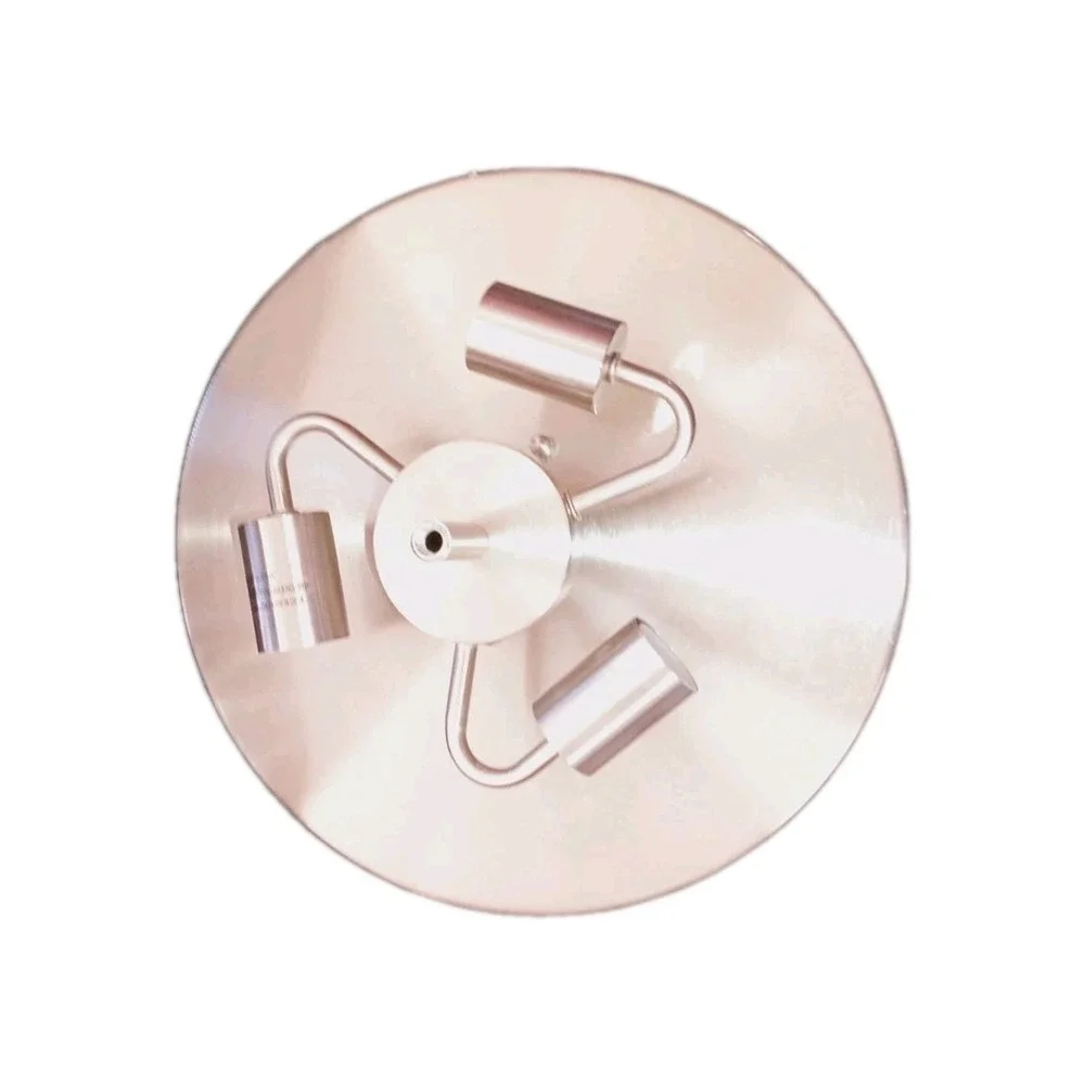 Three Bulb Chrome Ceiling Fan Light Fixture Kit With Open Caged Bulb  Cover  NIB